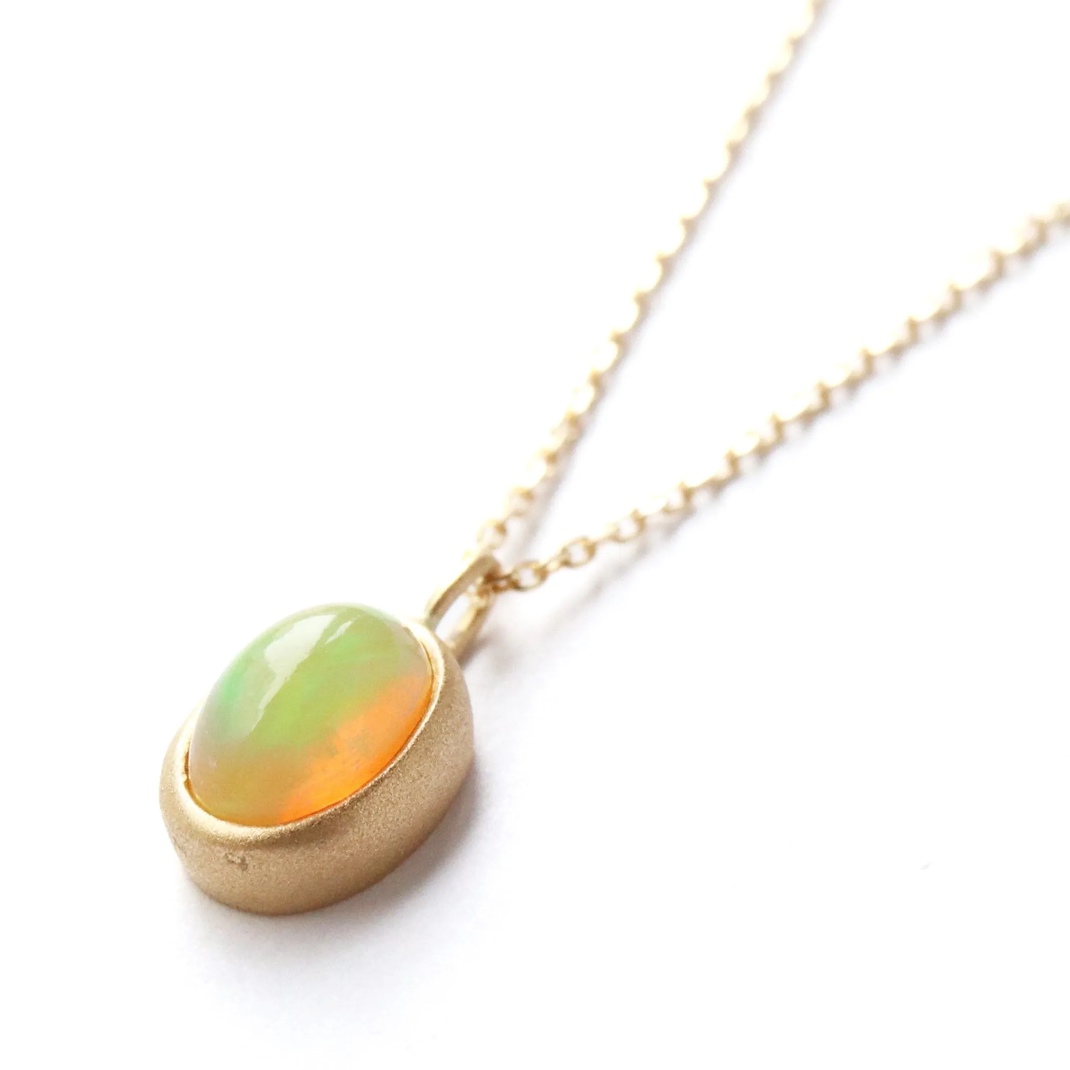 Collet Necklace - Opal -