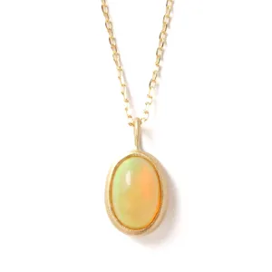 Collet Necklace - Opal -