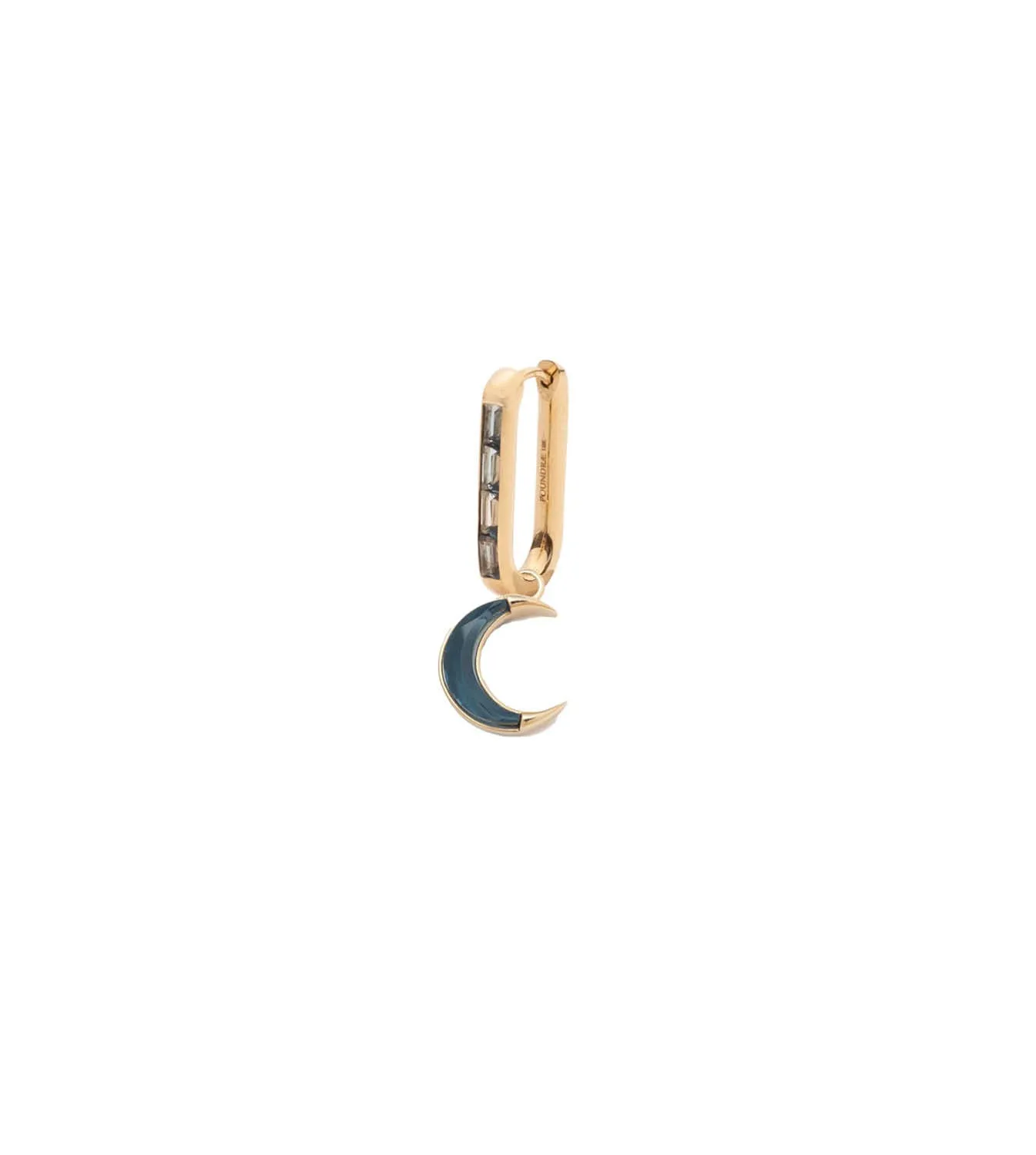 Crescent - Karma : Baguette Diamond Fob Earring