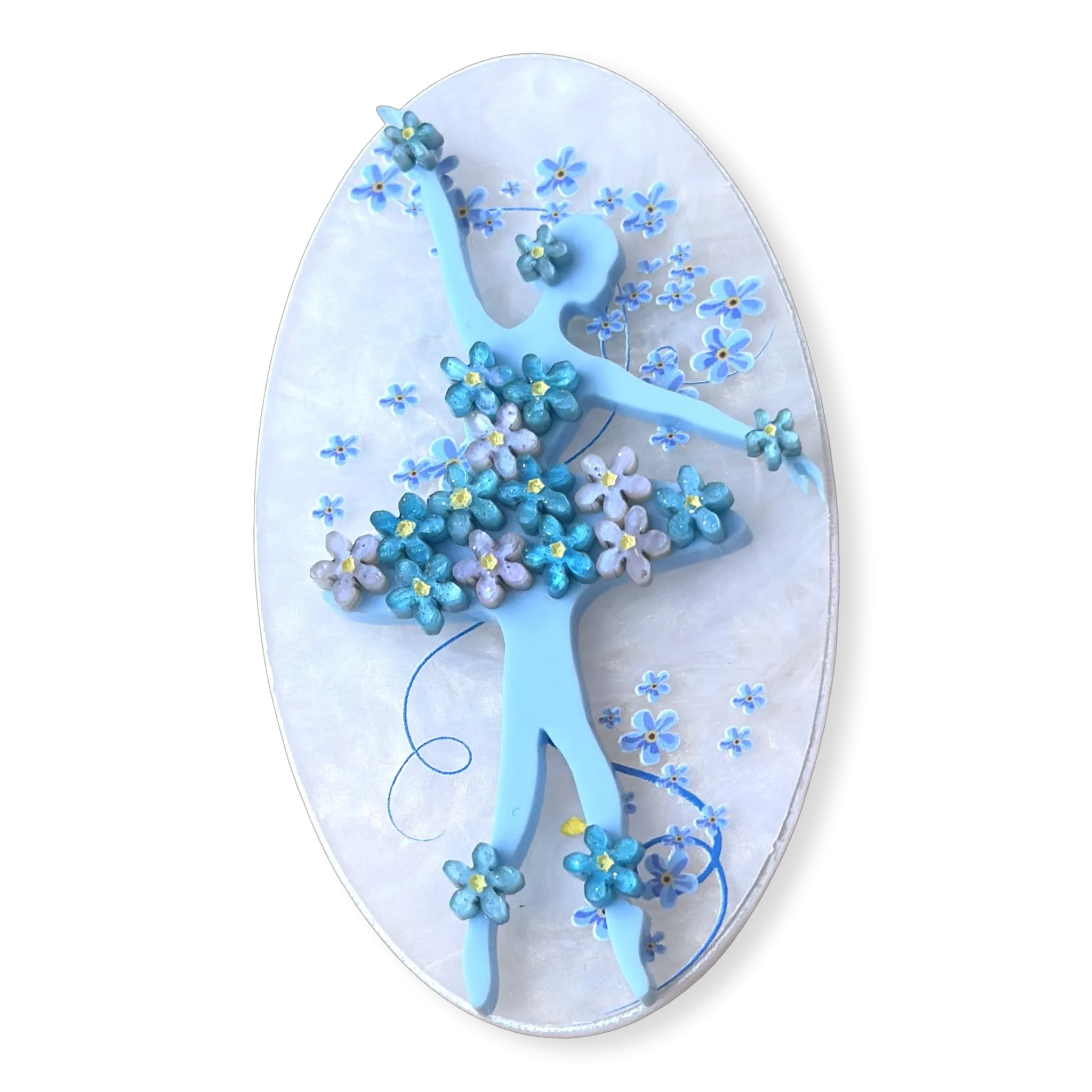 Dancer - Forget-Me-Nots - Brooch - Set of 4