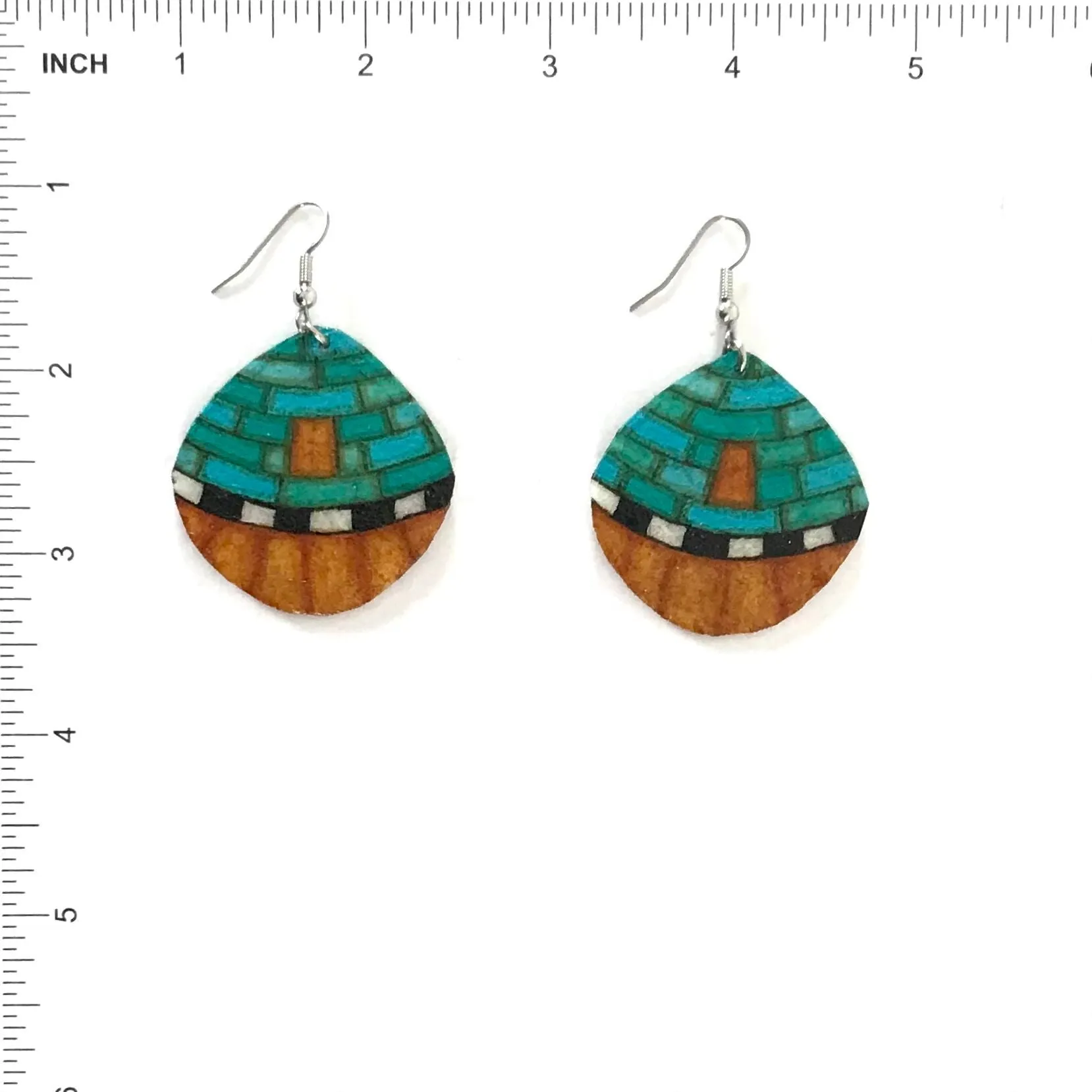 Dominic Arquero Rawhide Mosaic Shell Design Earrings