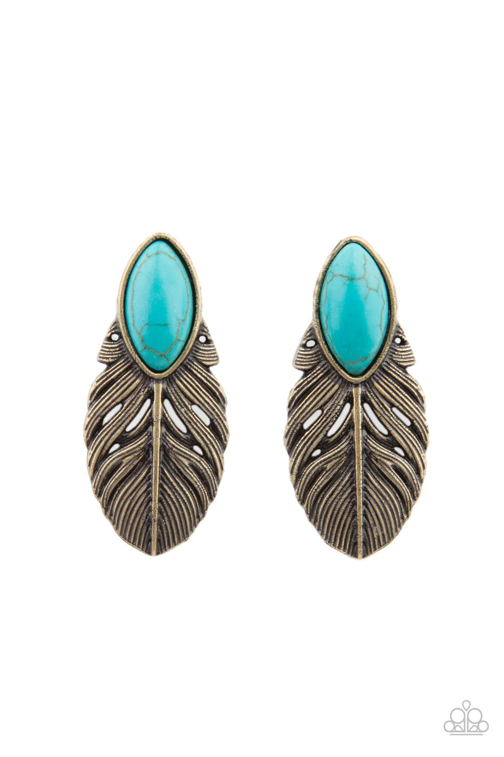 Earrings Rural Roadrunner - Brass Earrings E281