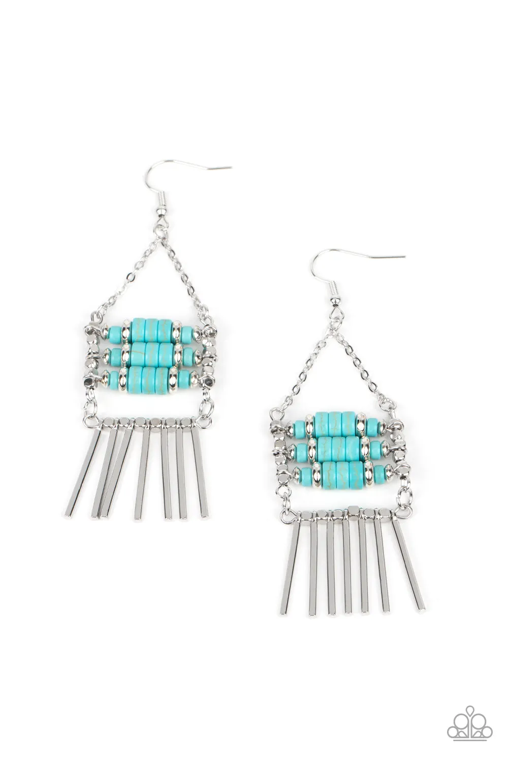 Earrings Tribal Tapestry - Blue E202