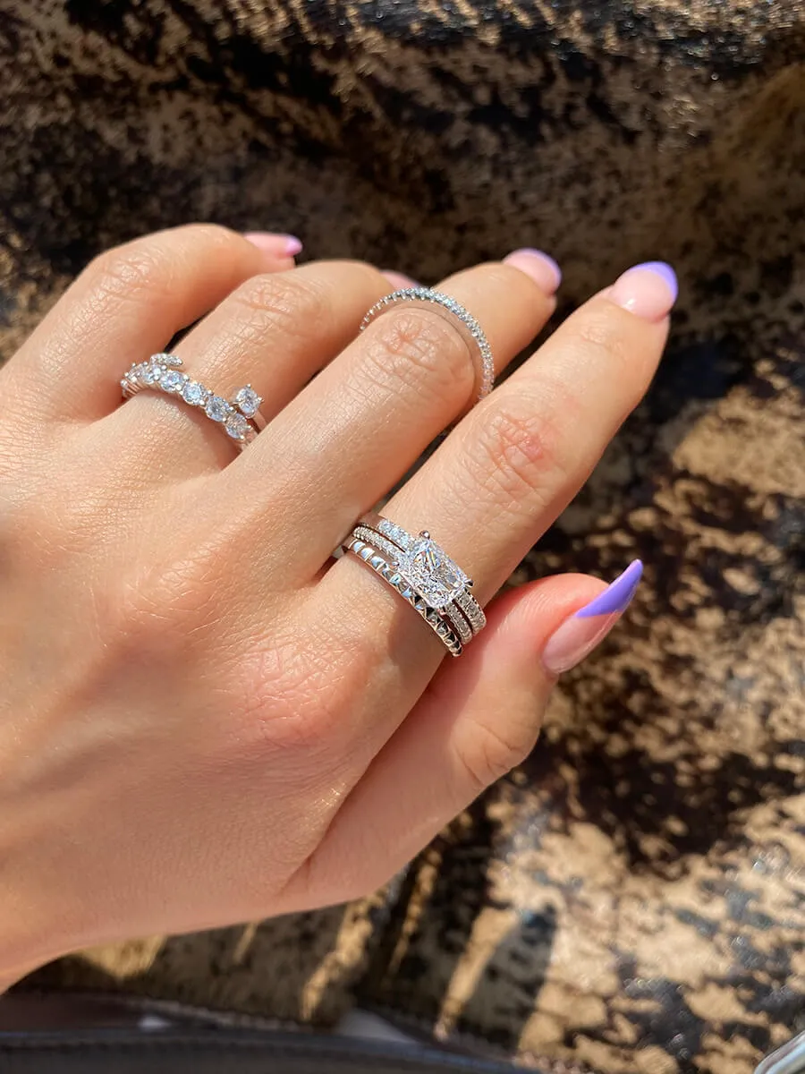 East West Radiant Pavé Ring