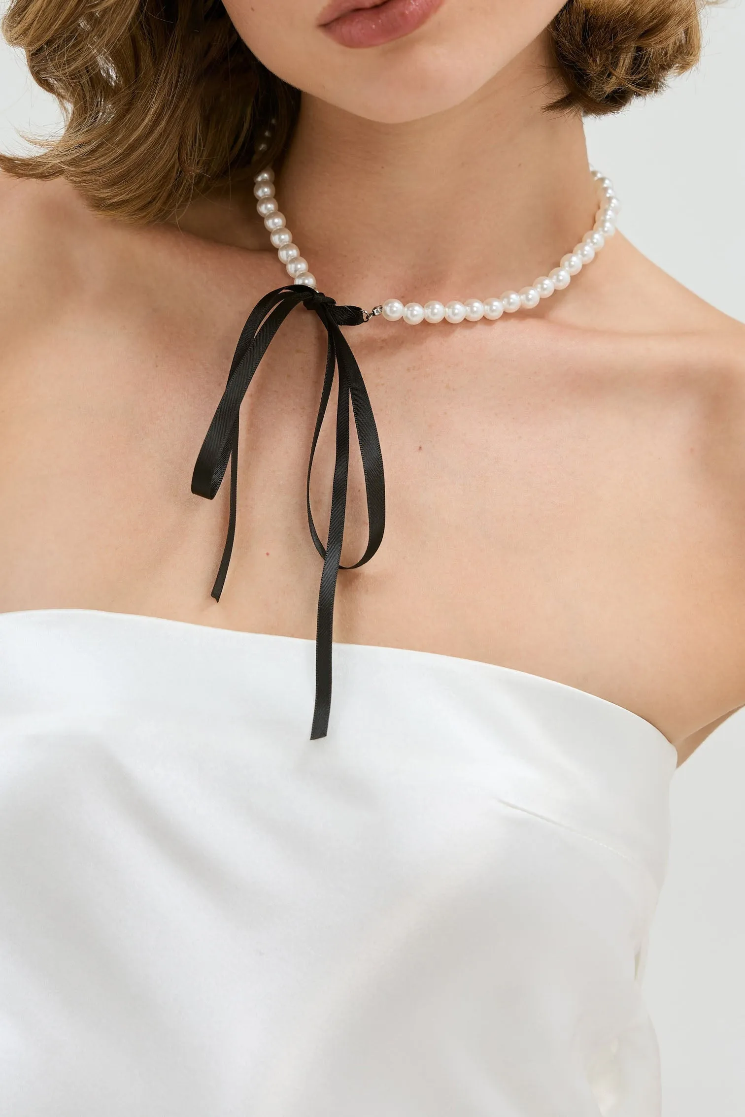 Elia Pearl Necklace - Black