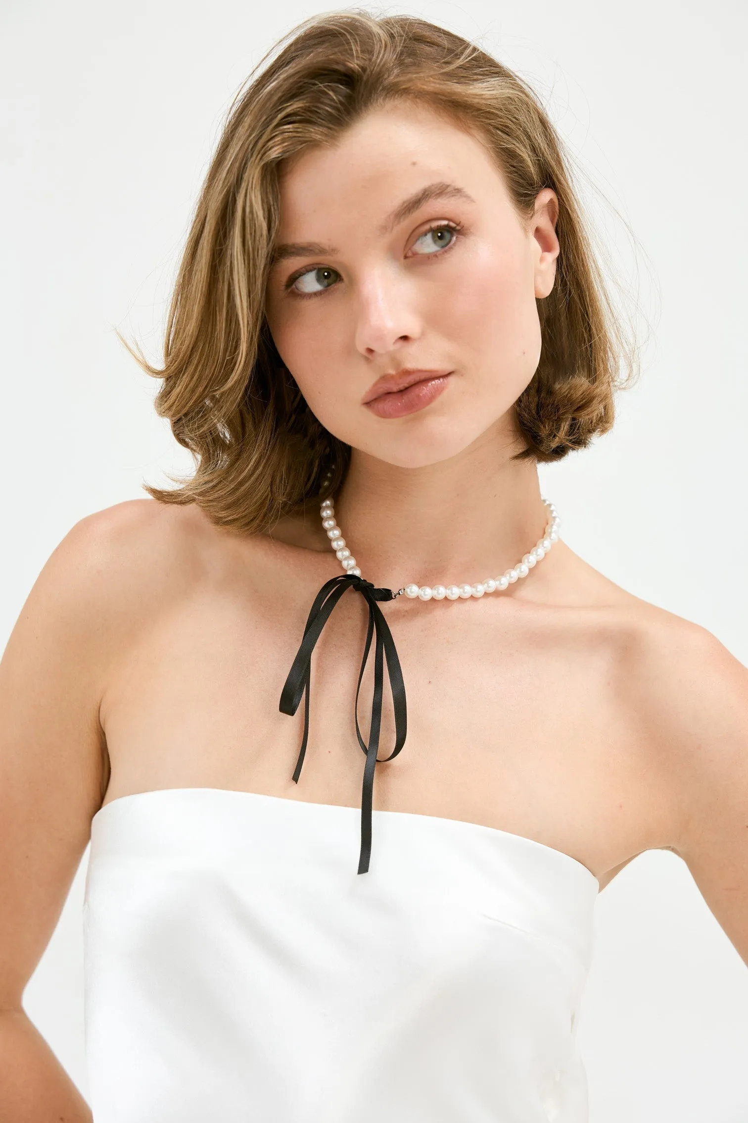 Elia Pearl Necklace - Black