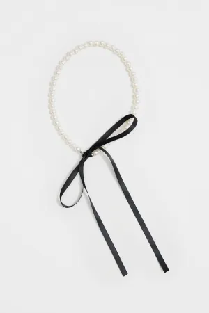 Elia Pearl Necklace - Black