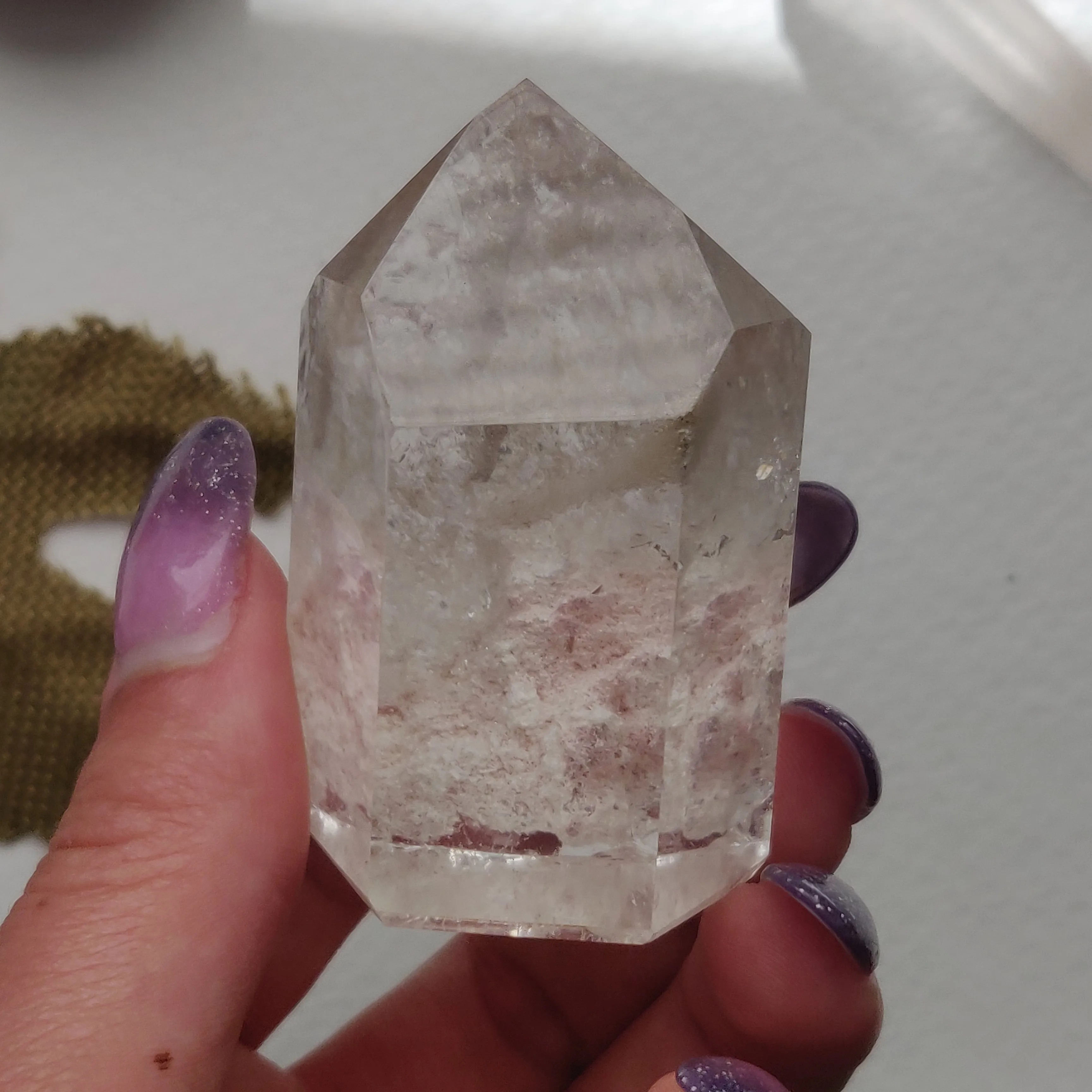 Garden Quartz Point, Lodolite Point (#A1)