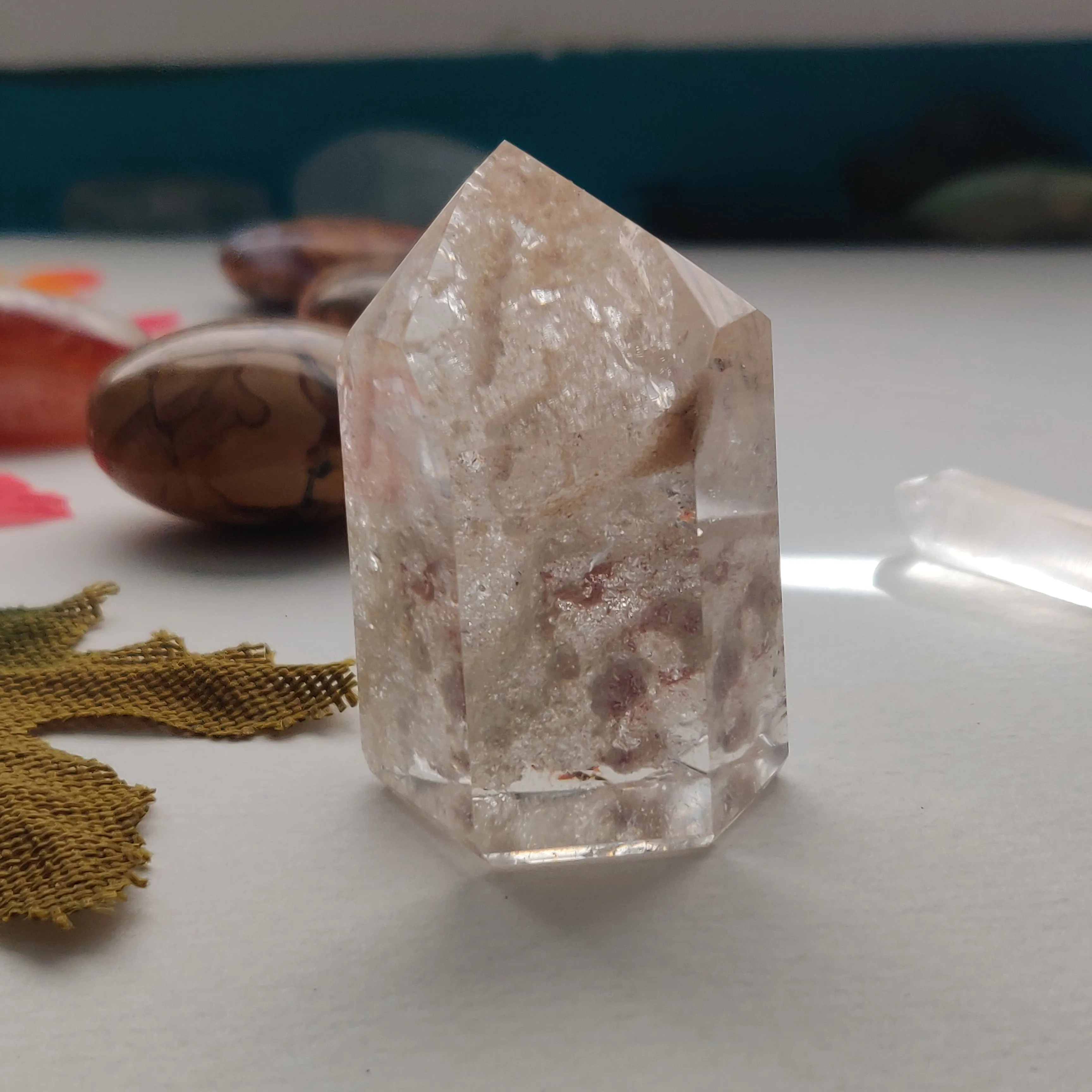 Garden Quartz Point, Lodolite Point (#A1)