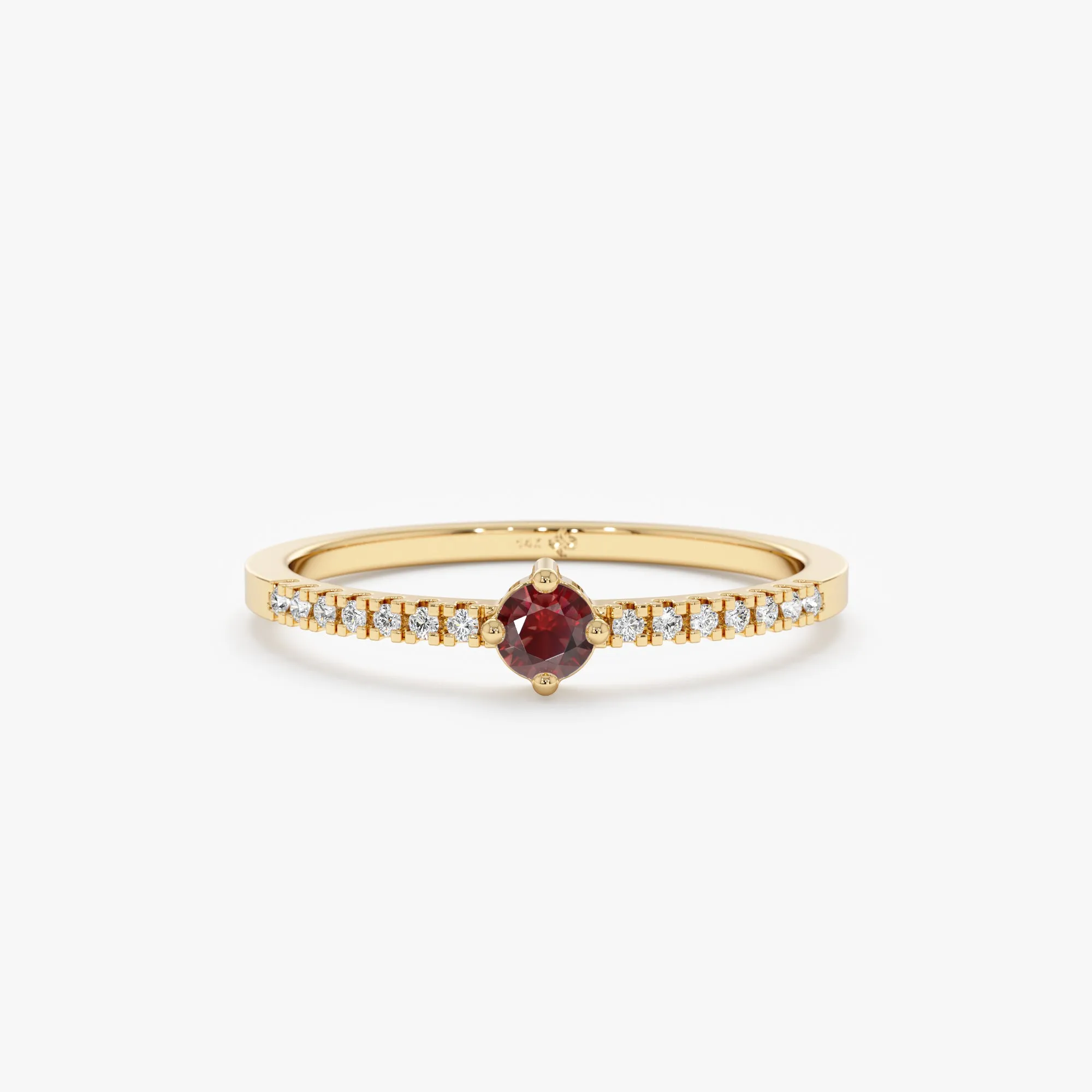 Garnet and Diamond Engagement Ring, Angela