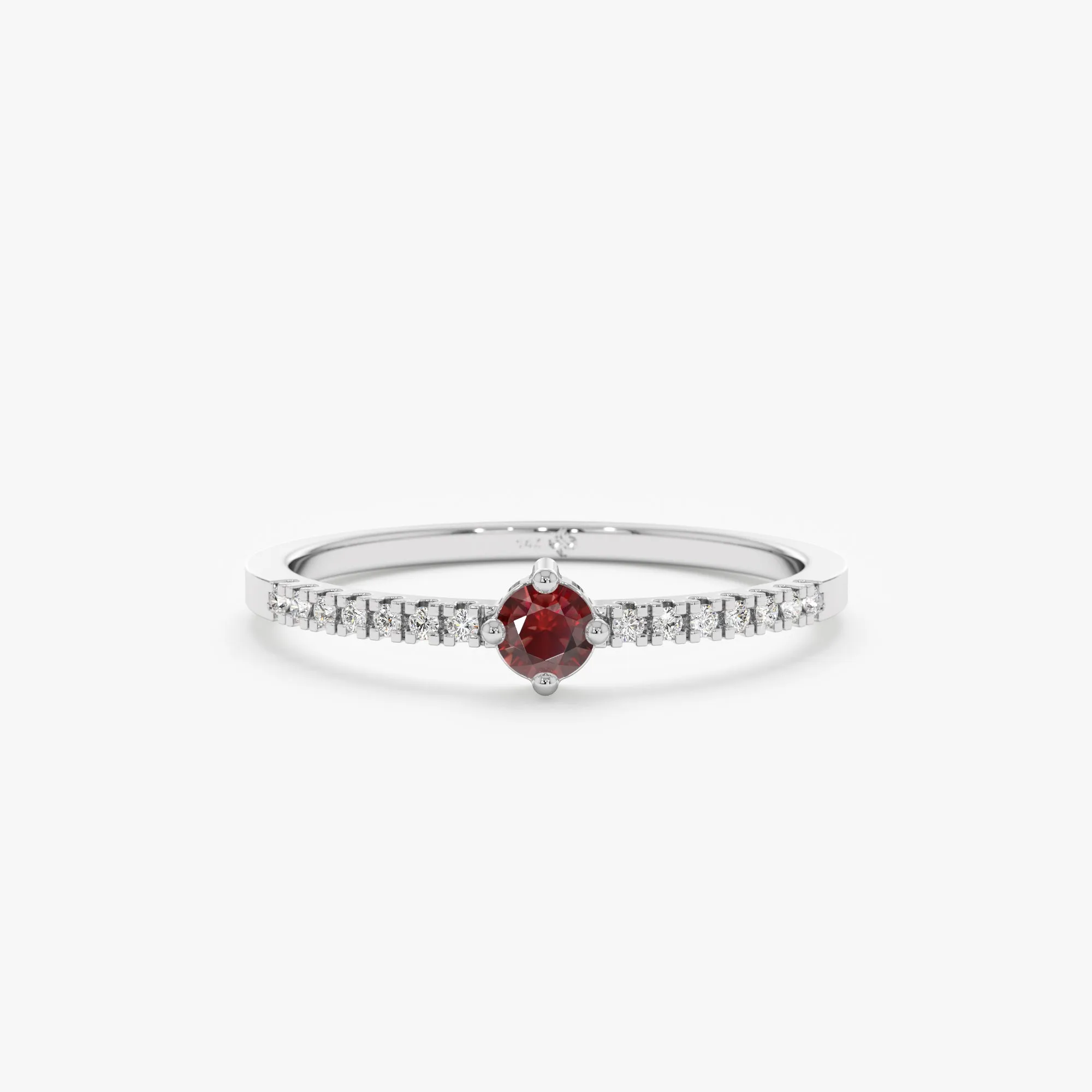 Garnet and Diamond Engagement Ring, Angela