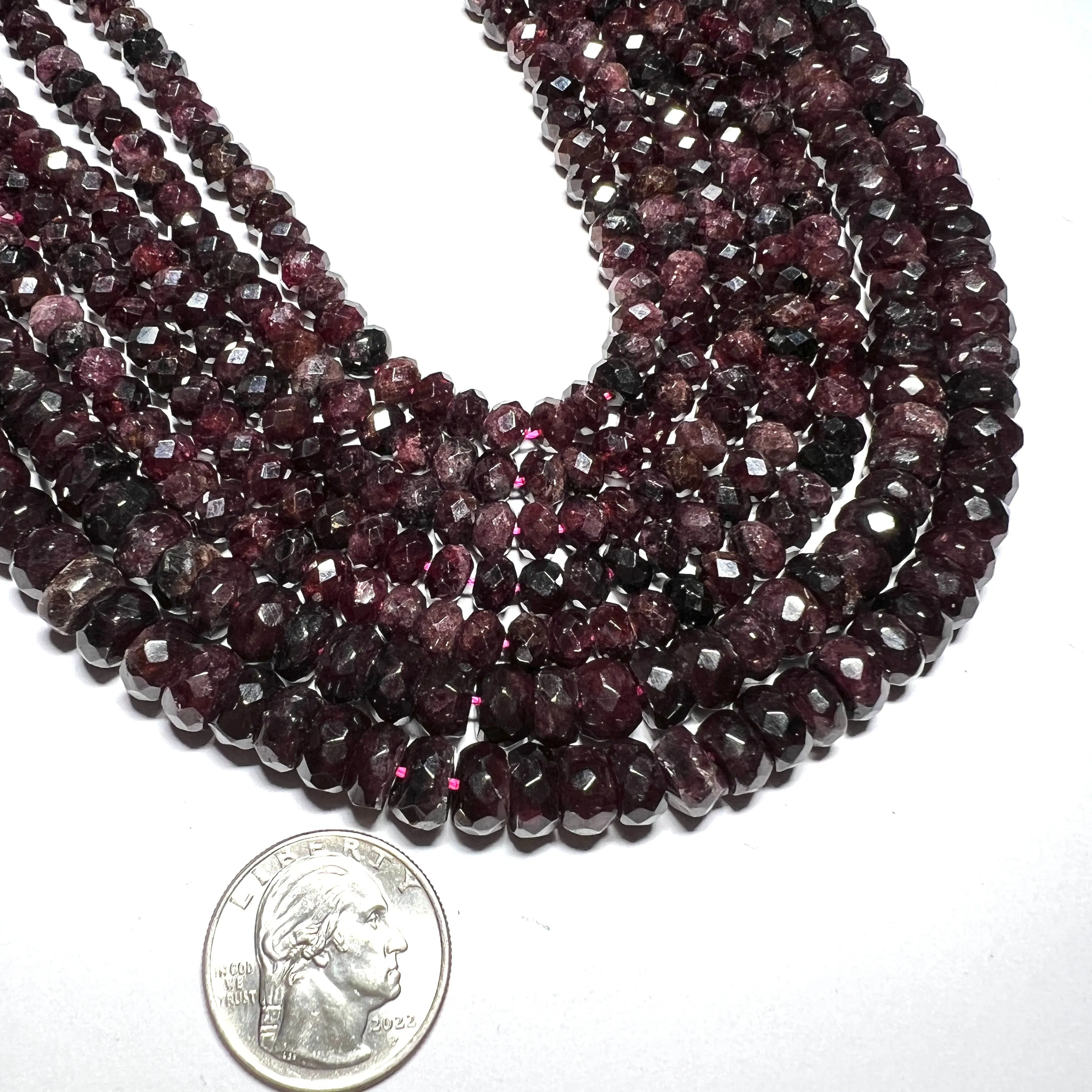 Garnet - Faceted Rondelles