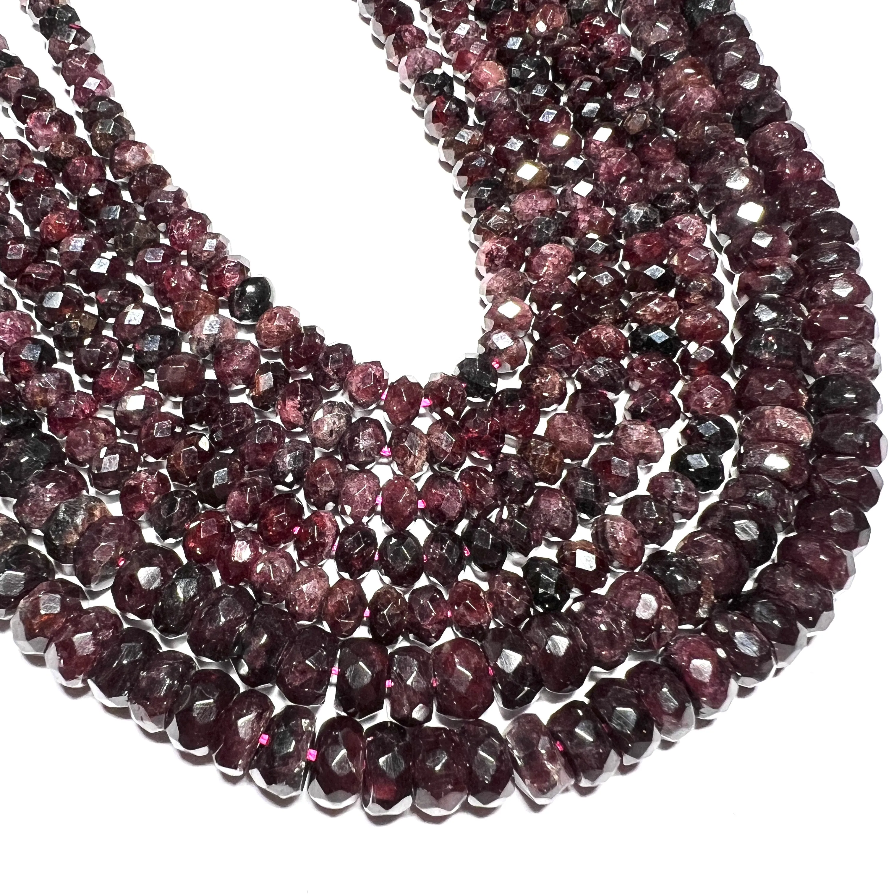 Garnet - Faceted Rondelles