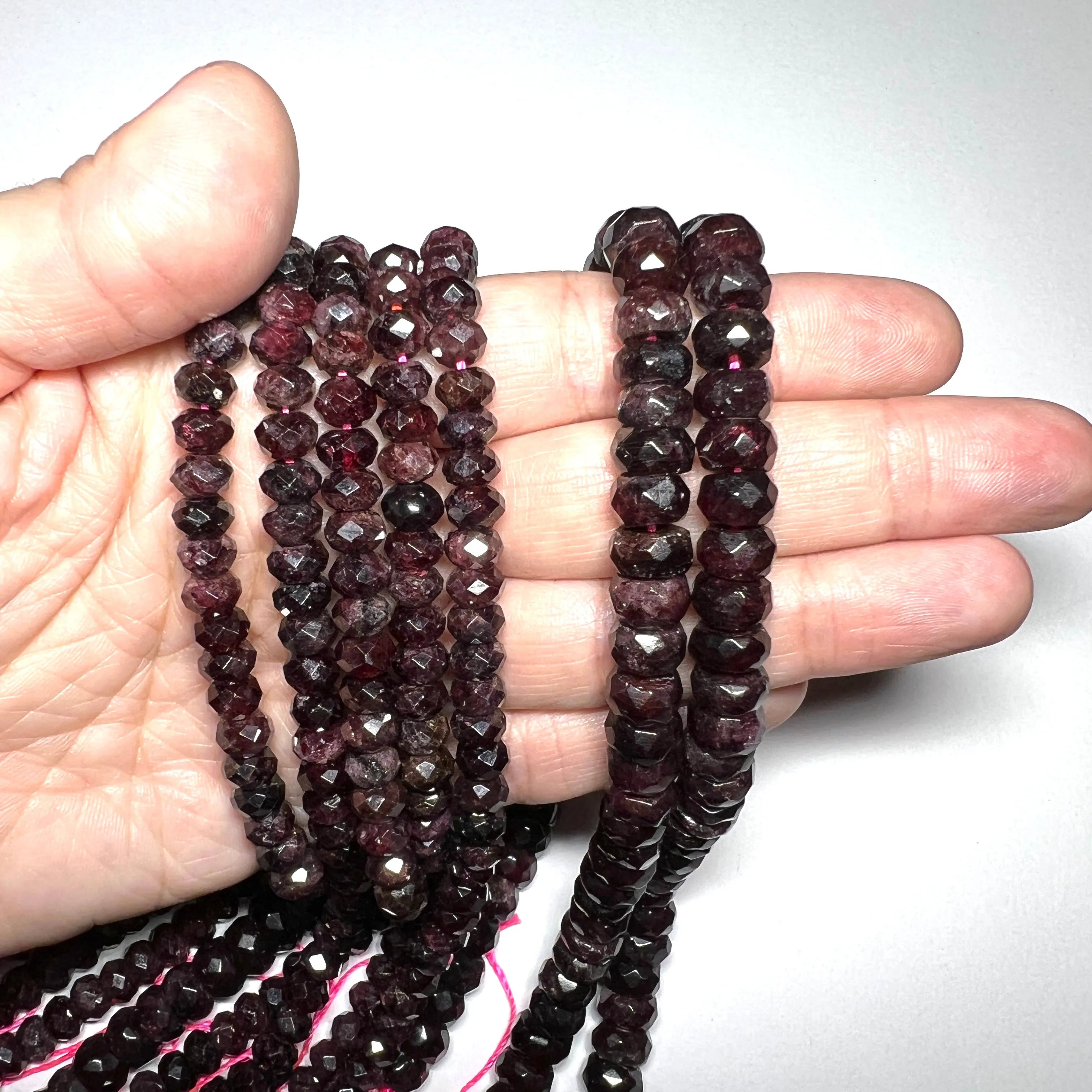 Garnet - Faceted Rondelles