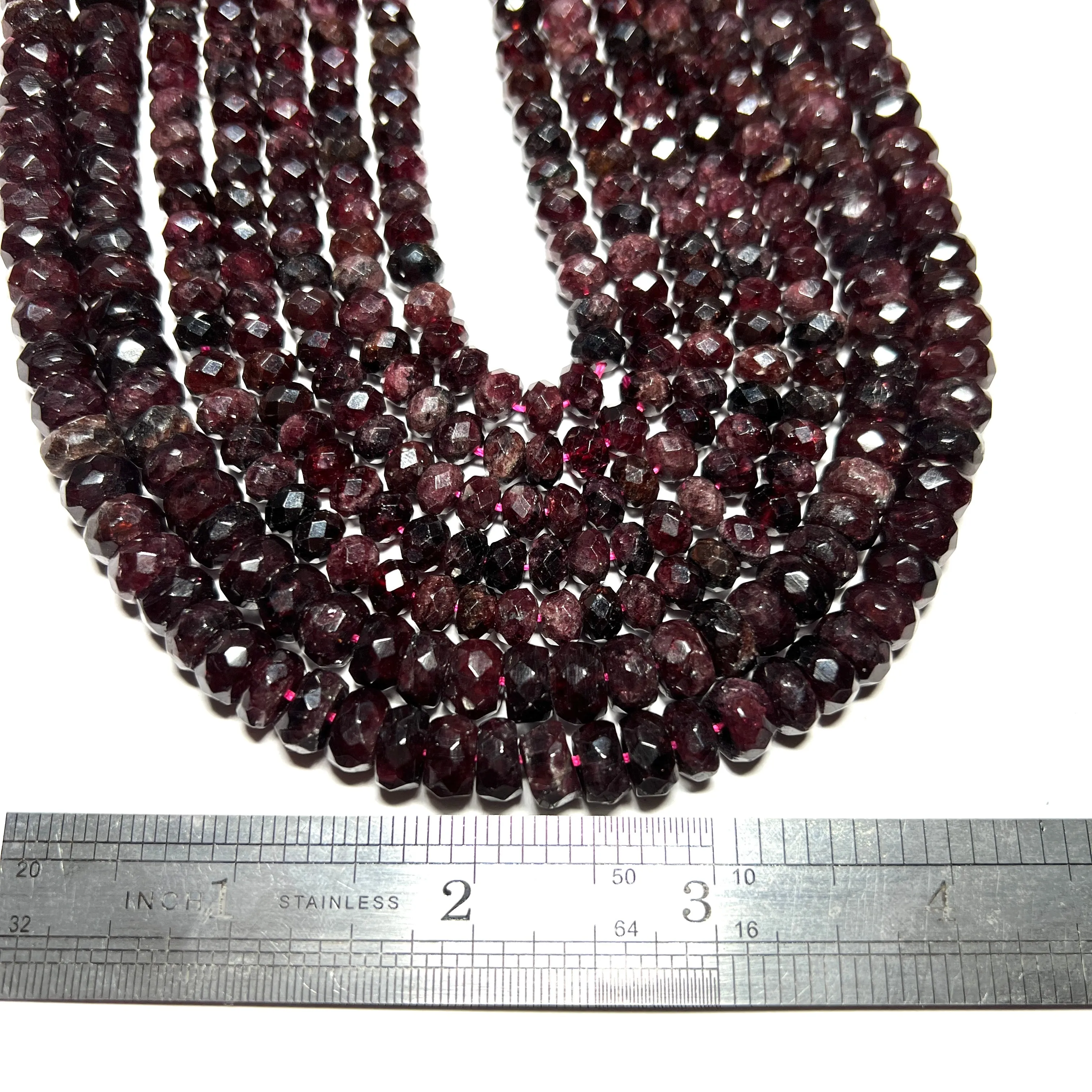 Garnet - Faceted Rondelles