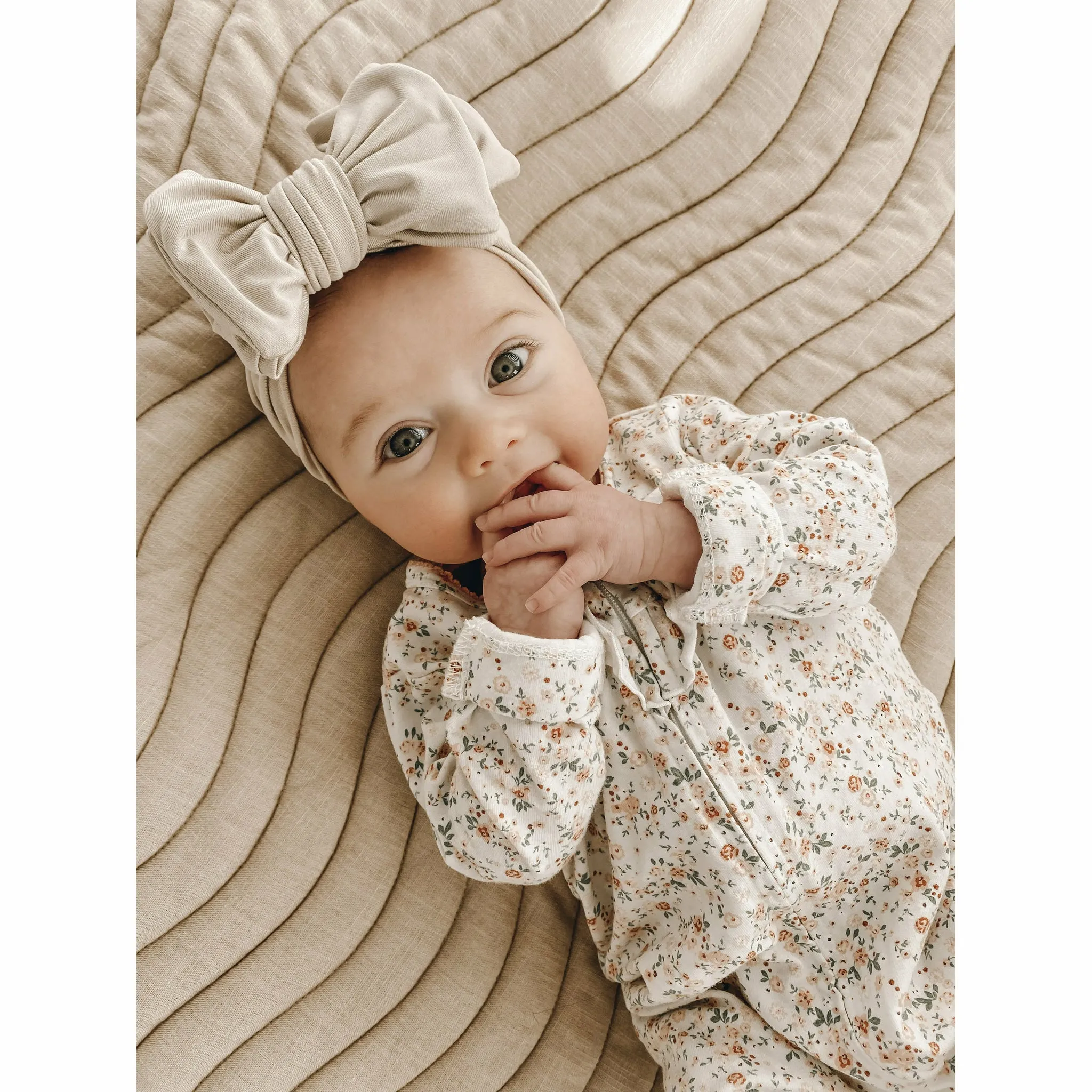 Girls Oversized Topknot Headband - Clay