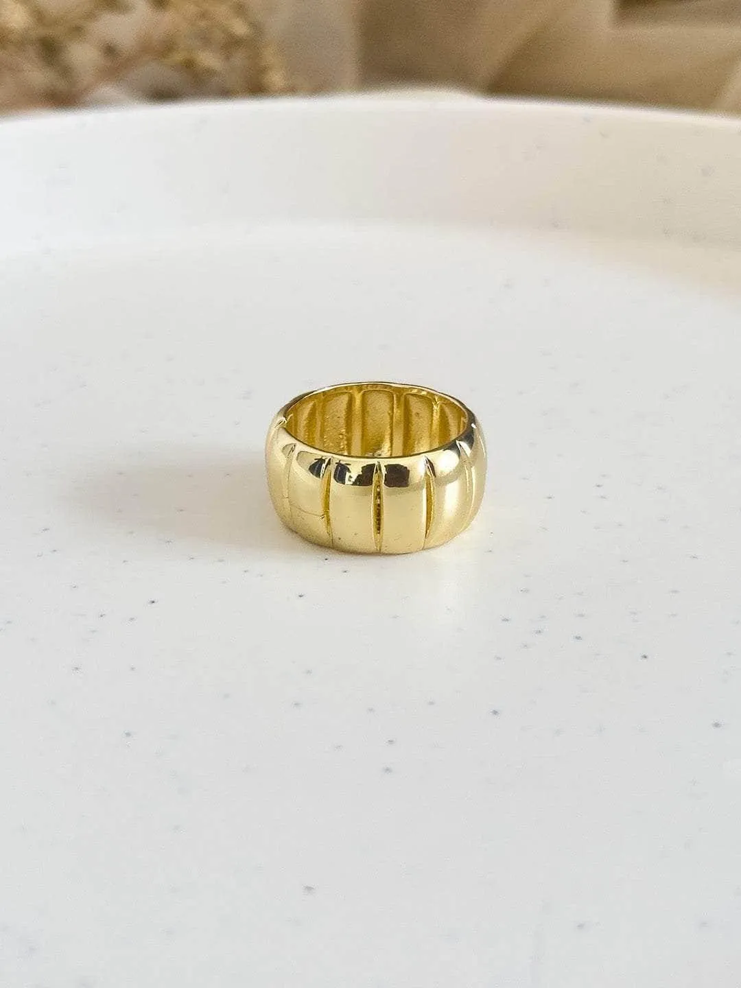 Gold Chunky Statement Ring