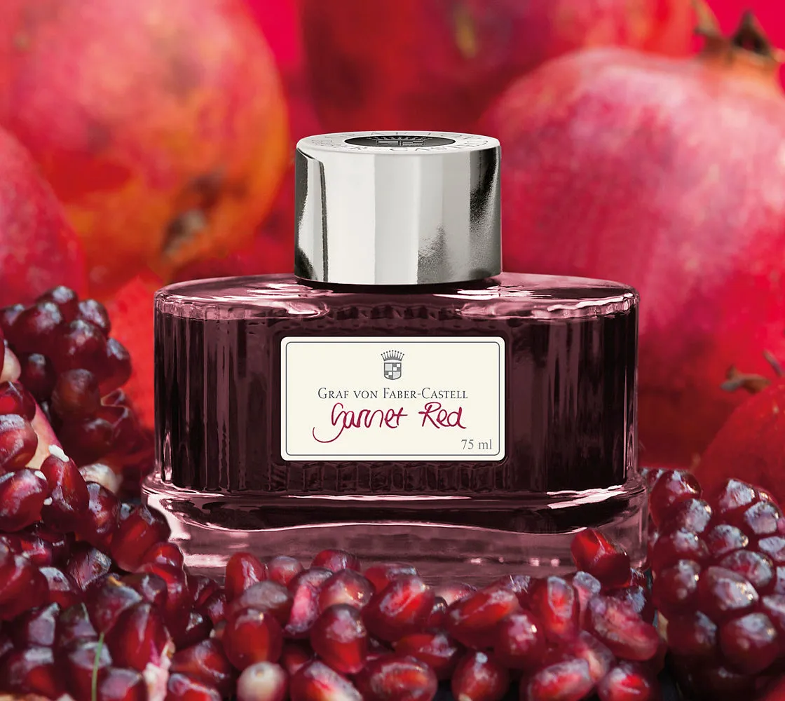 Graf von Faber-Castell Bottled Ink in Garnet Red - 75 mL