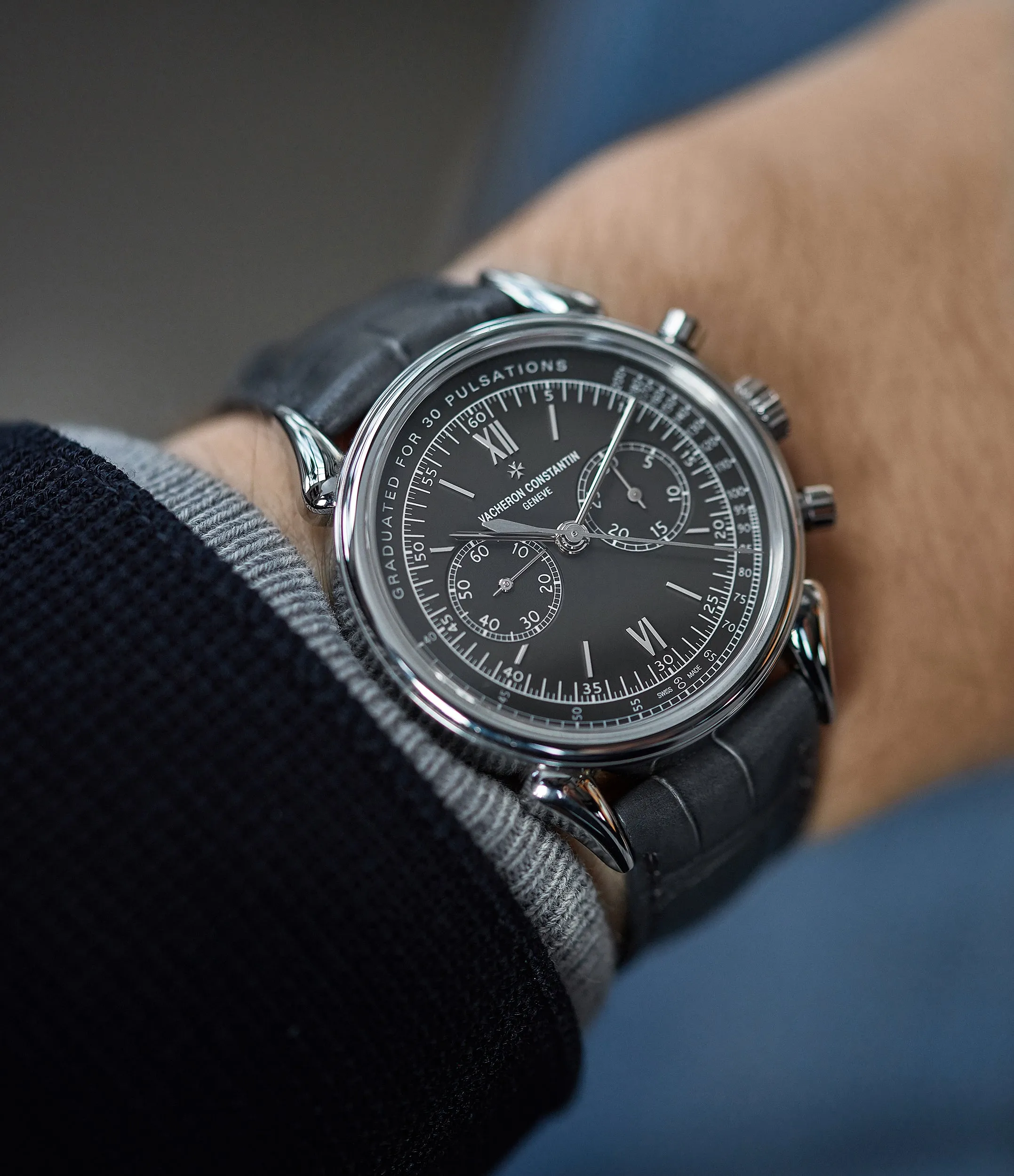 Historiques Cornes De Vache 1955 chronograph | For HODINKEE  | 5000H/00A | Steel