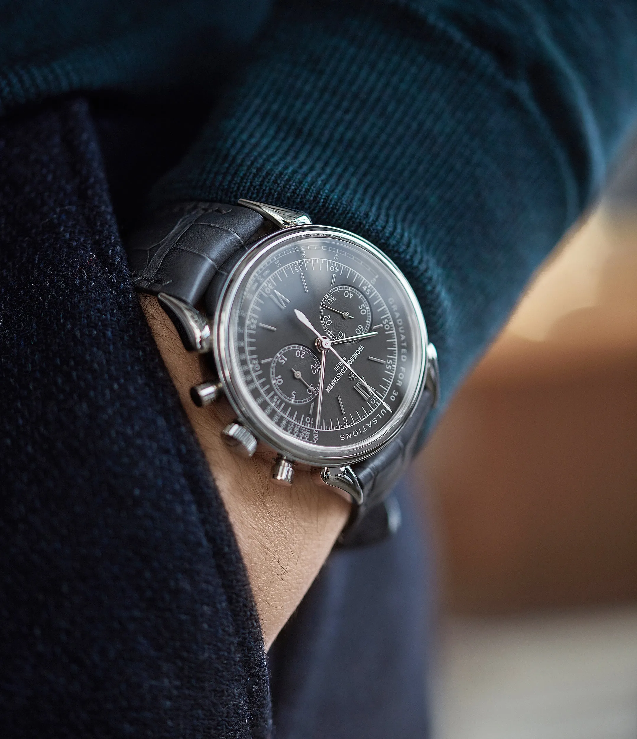 Historiques Cornes De Vache 1955 chronograph | For HODINKEE  | 5000H/00A | Steel