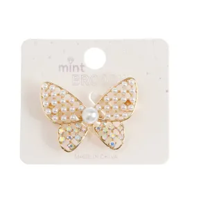 JAH44890-Pearl Butterfly Brooch