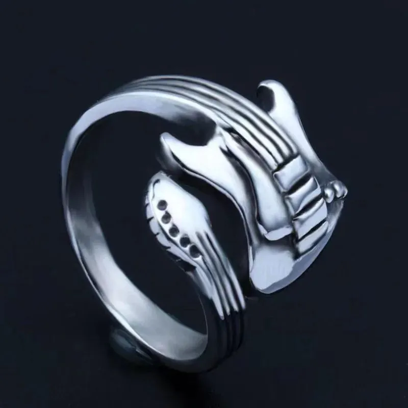 Japanese Red Face Prajnapara Dark Black Made Old Ring, Ring, Ghost Mask Street Boys Punk Fashion Opening Hand Jewelry