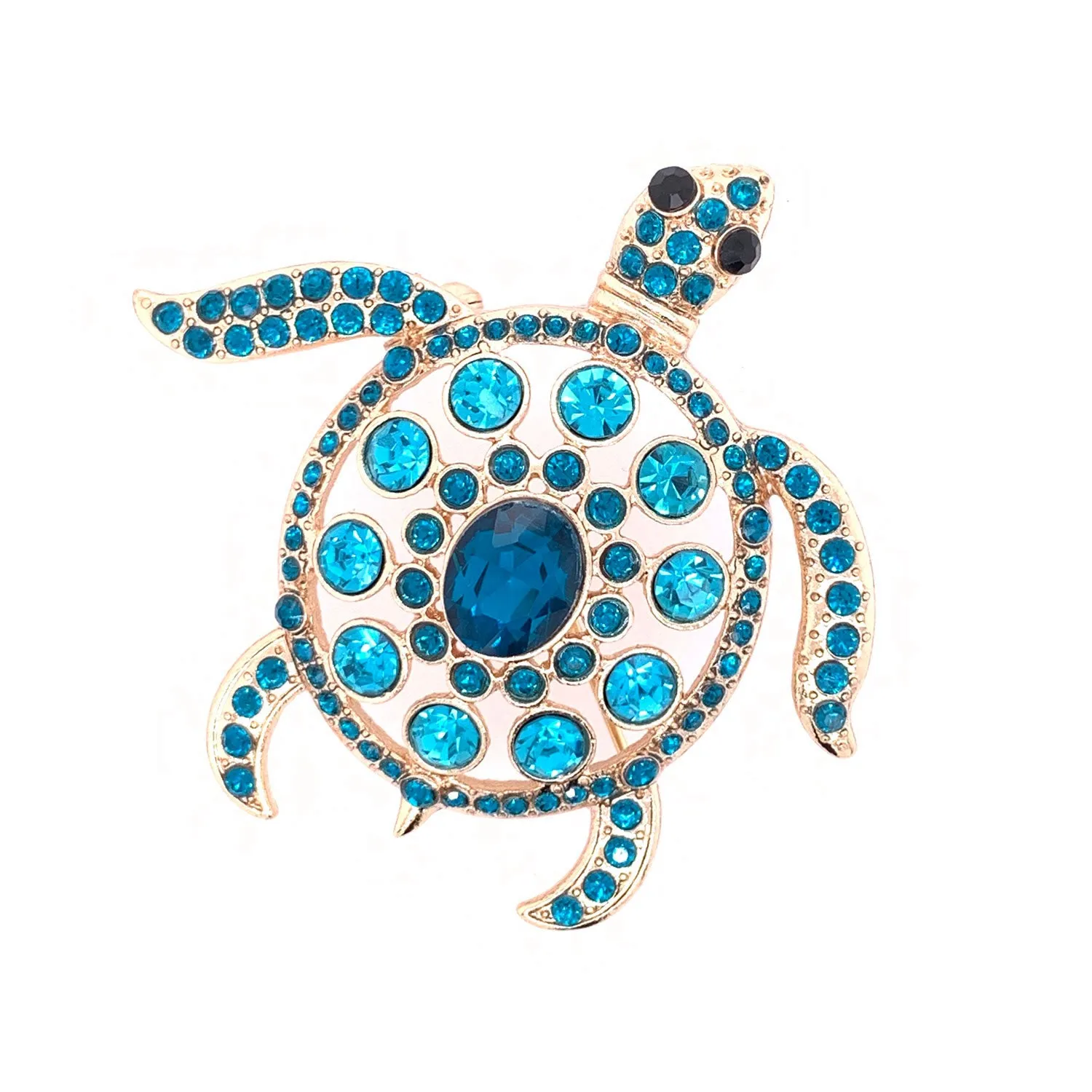 Jeweled Sea Turtle Brooch