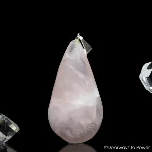 John of God Healing Rose Quartz Casa Crystal Pendant