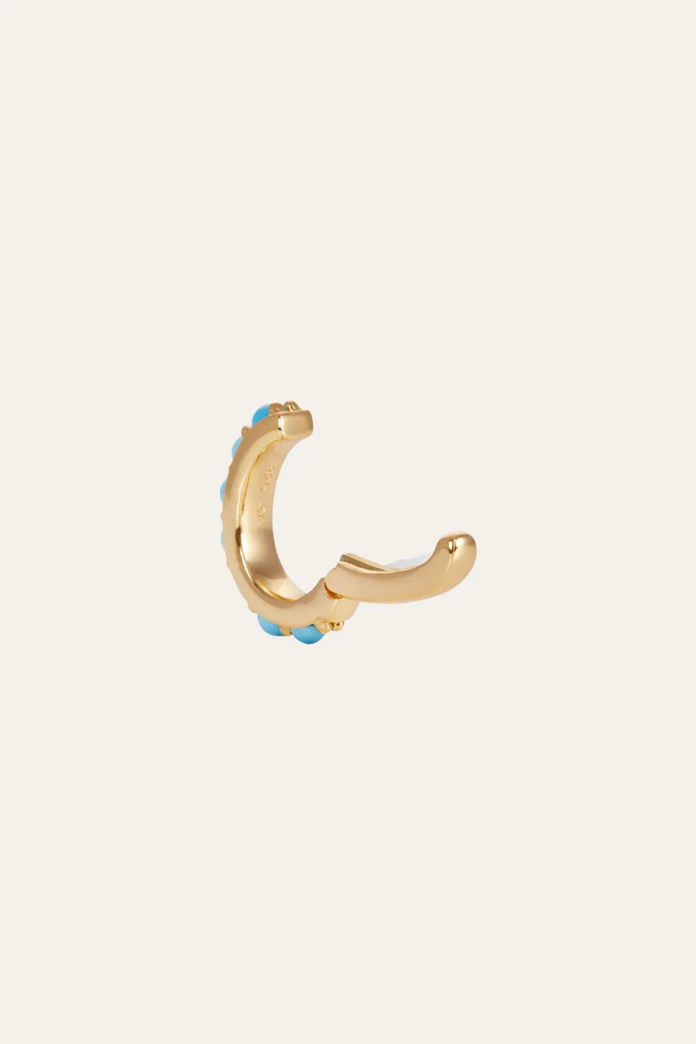 Jumbo turquoise stones gold vermeil ear cuff