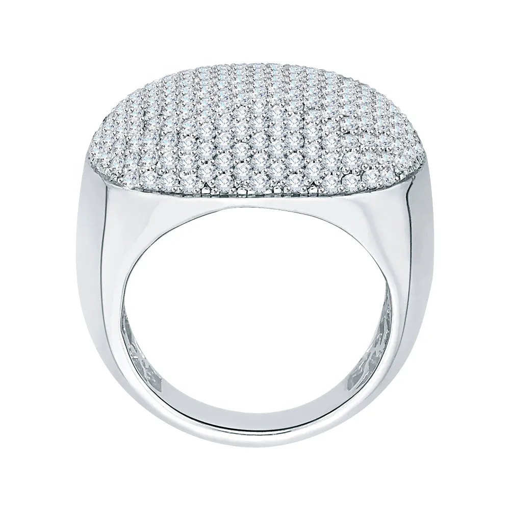 KATARINA 1 1/2 cttw Diamond Pave Set Dome Cocktail Ring