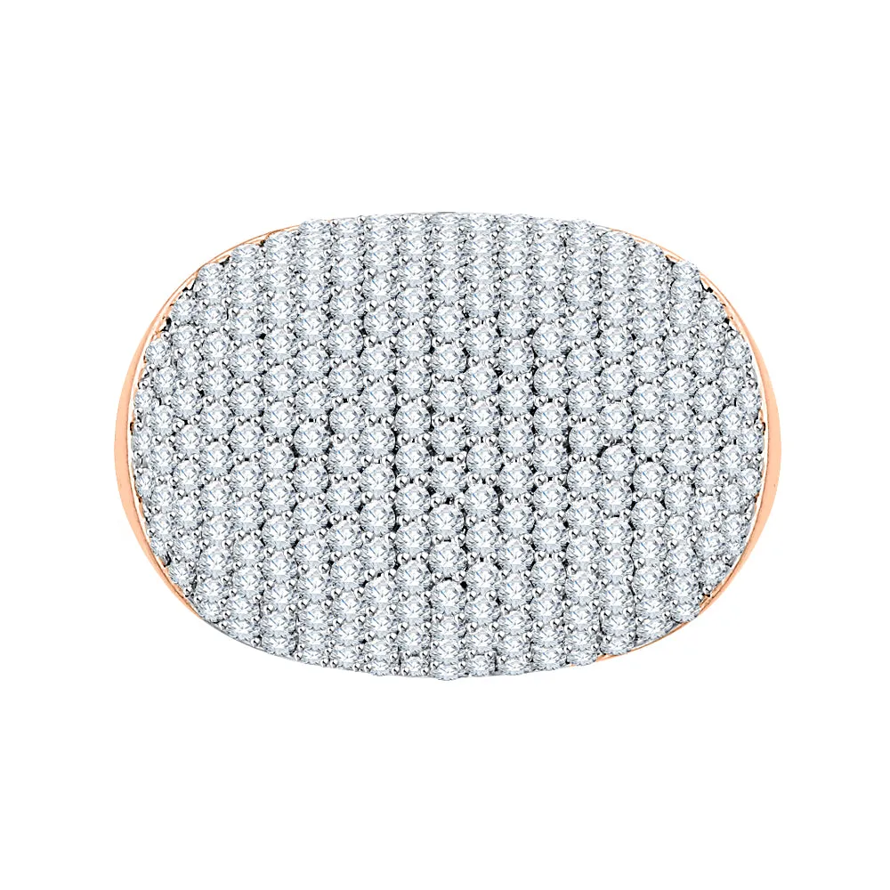 KATARINA 1 1/2 cttw Diamond Pave Set Dome Cocktail Ring