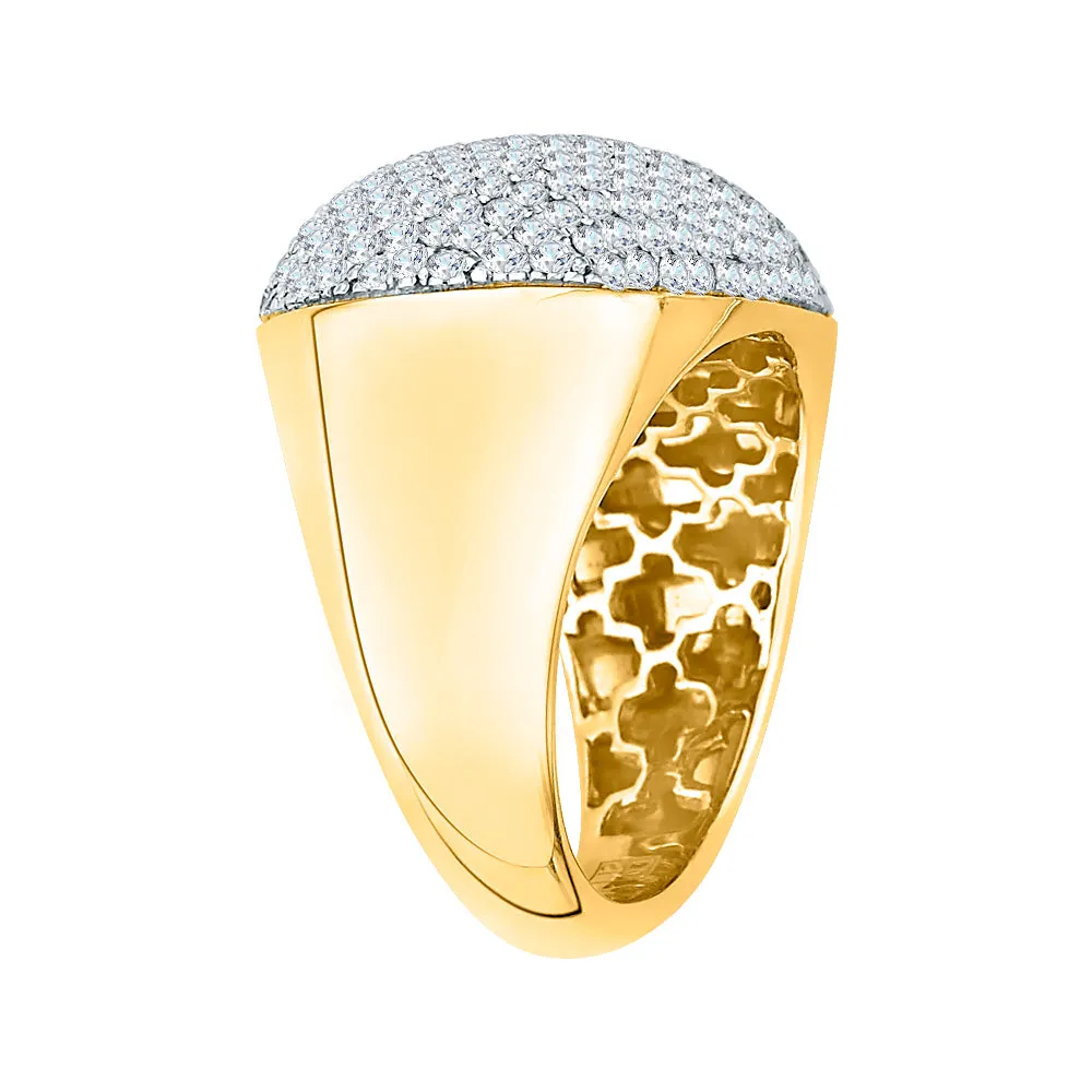 KATARINA 1 1/2 cttw Diamond Pave Set Dome Cocktail Ring