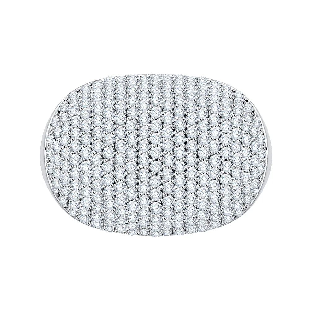 KATARINA 1 1/2 cttw Diamond Pave Set Dome Cocktail Ring