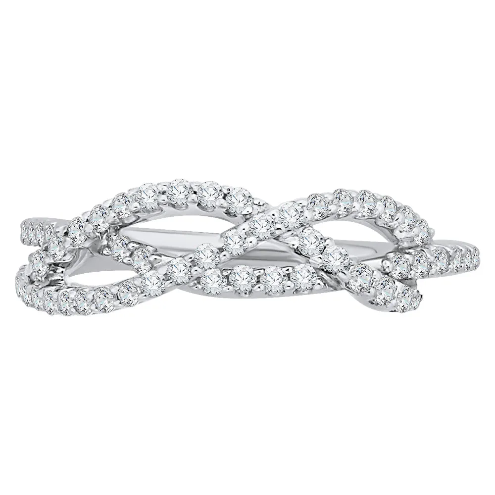 KATARINA Diamond Intertwined Twisted Infinity Cocktail Ring (3/8 cttw)