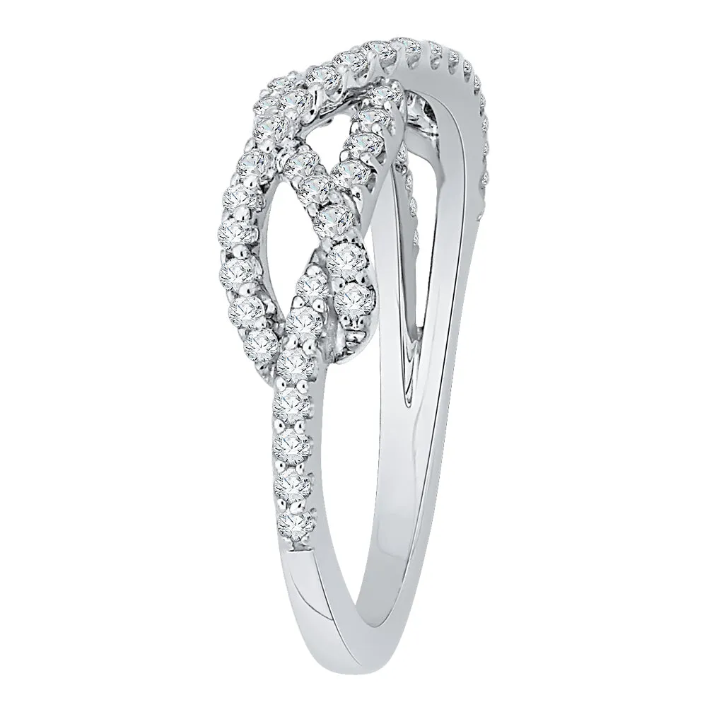 KATARINA Diamond Intertwined Twisted Infinity Cocktail Ring (3/8 cttw)