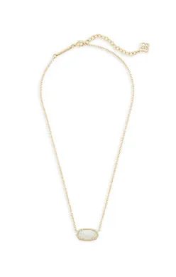 Kendra Scott Elisa Short Pendant Necklace White Opal