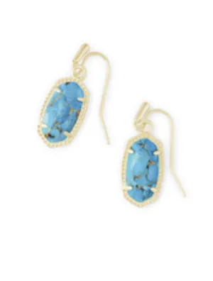 Kendra Scott Lee Earring - Gold Bronze Veined Turquoise