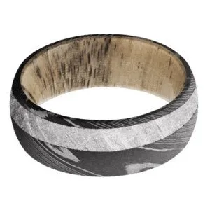 Lashbrook Damascus Steel Fancy 8mm Wedding Band HWsleeveD8D13OC/METEORITE-10