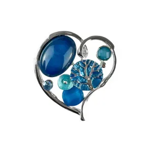 Magnetic Brooch - Blue Heart