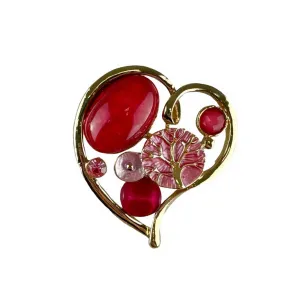 Magnetic Brooch - Red Heart