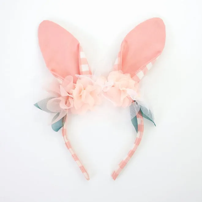 Meri Meri Embellished Gingham Bunny Headband