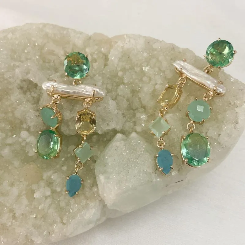 Monaco Aqua Earrings