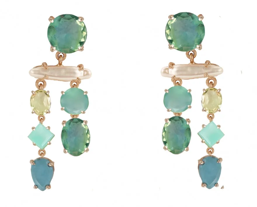 Monaco Aqua Earrings