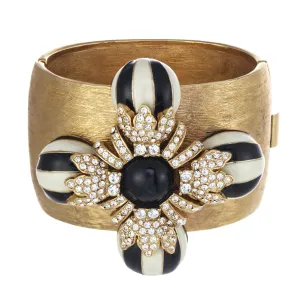 Moria Gold Cuff - Black and Cream