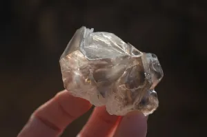 Natural Large Smokey Window Brandberg Quartz Crystals x 6 From Brandberg, Namibia