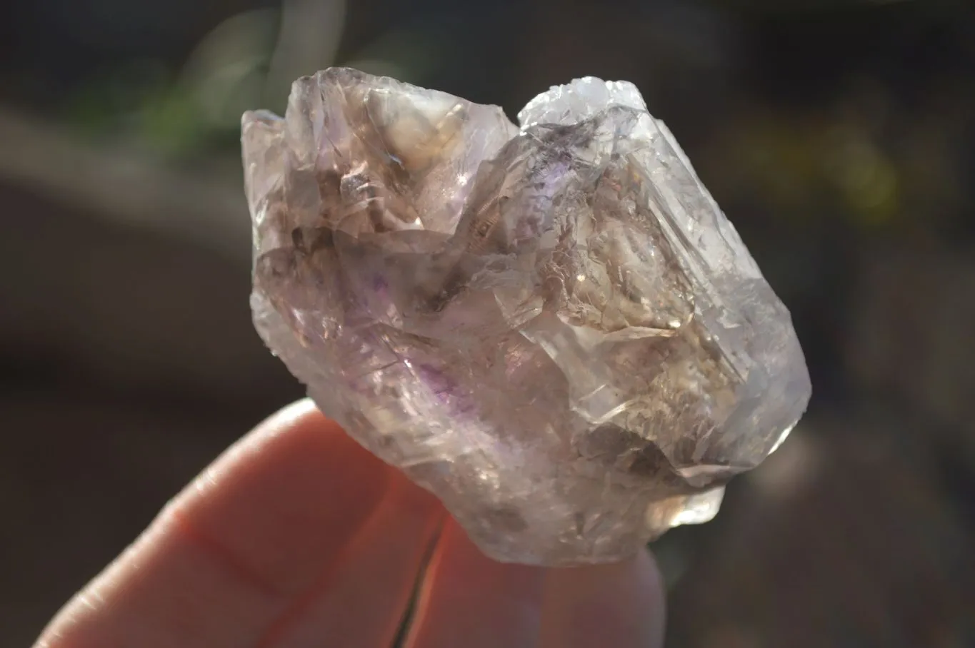 Natural Large Smokey Window Brandberg Quartz Crystals x 6 From Brandberg, Namibia