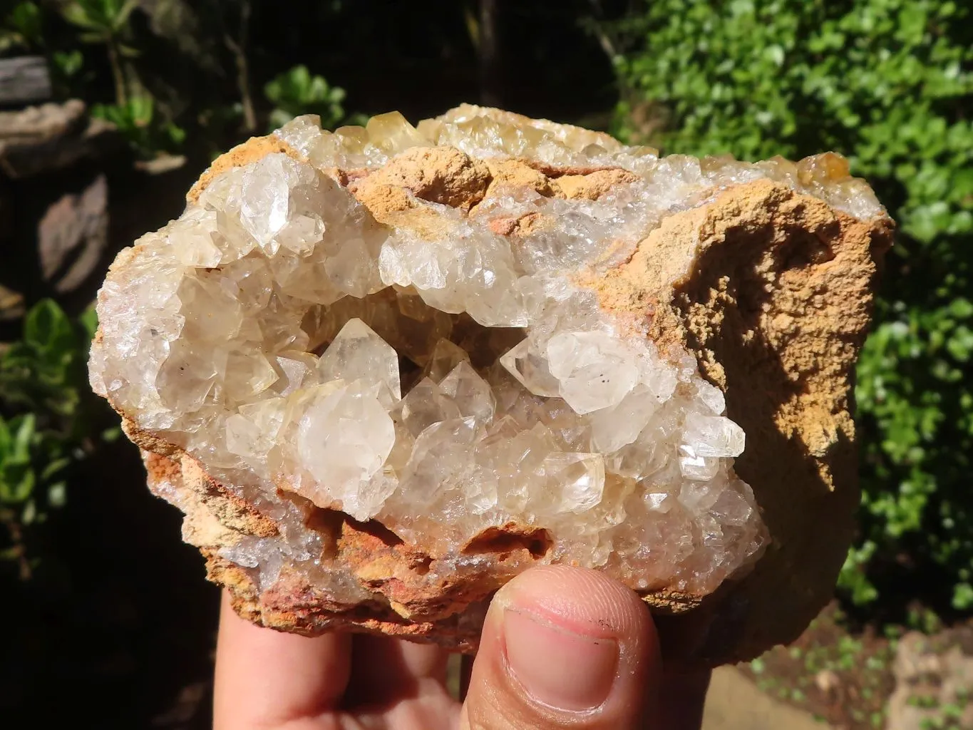 Natural  Limonite Quartz Clusters x 5 From Solwezi, Zambia