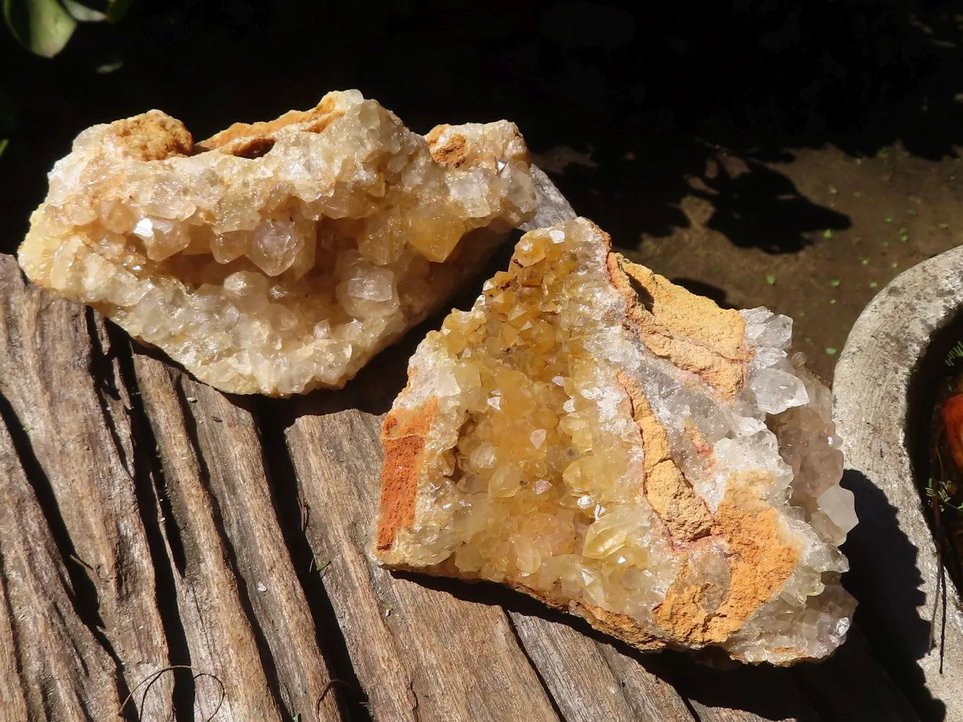 Natural  Limonite Quartz Clusters x 5 From Solwezi, Zambia