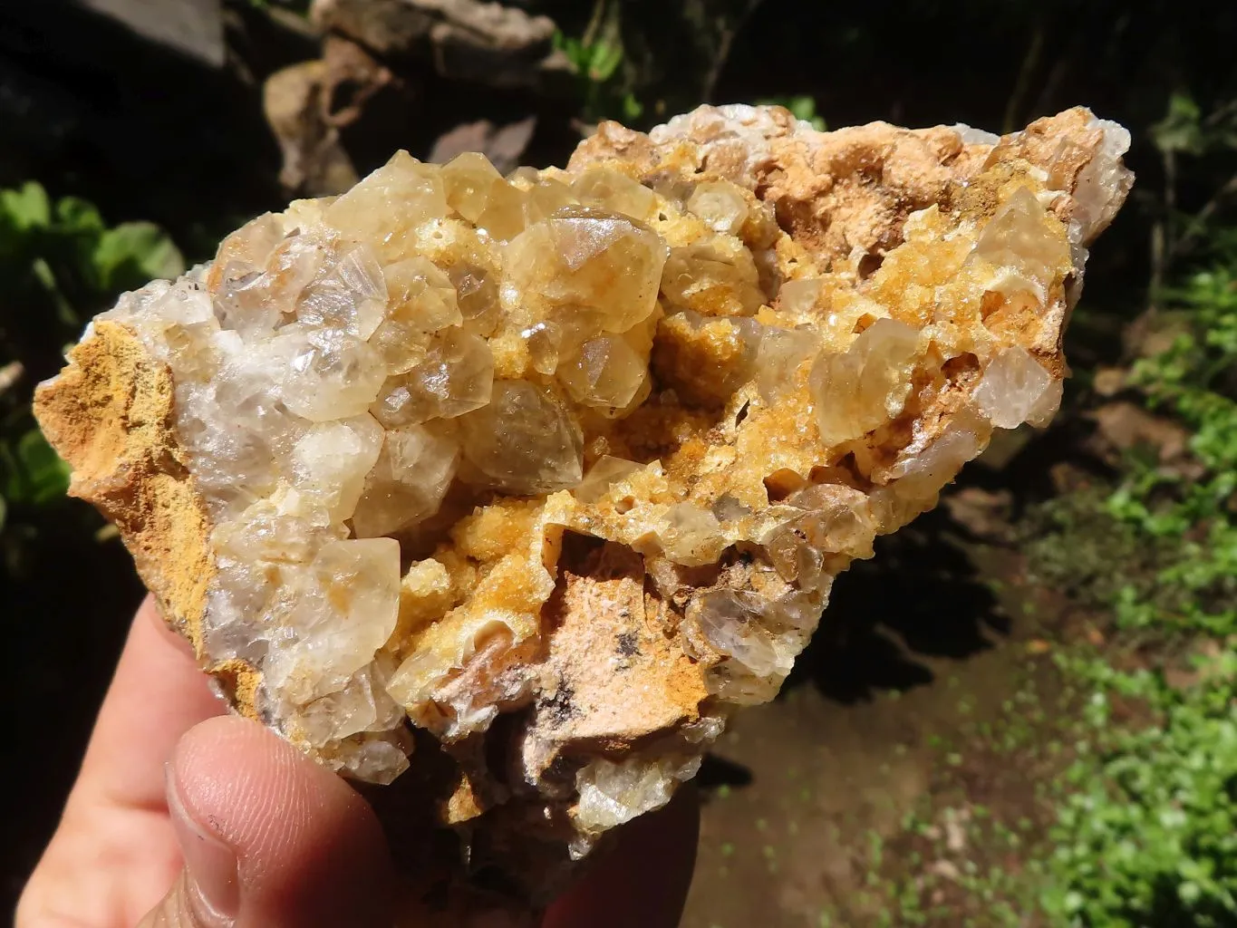 Natural  Limonite Quartz Clusters x 5 From Solwezi, Zambia