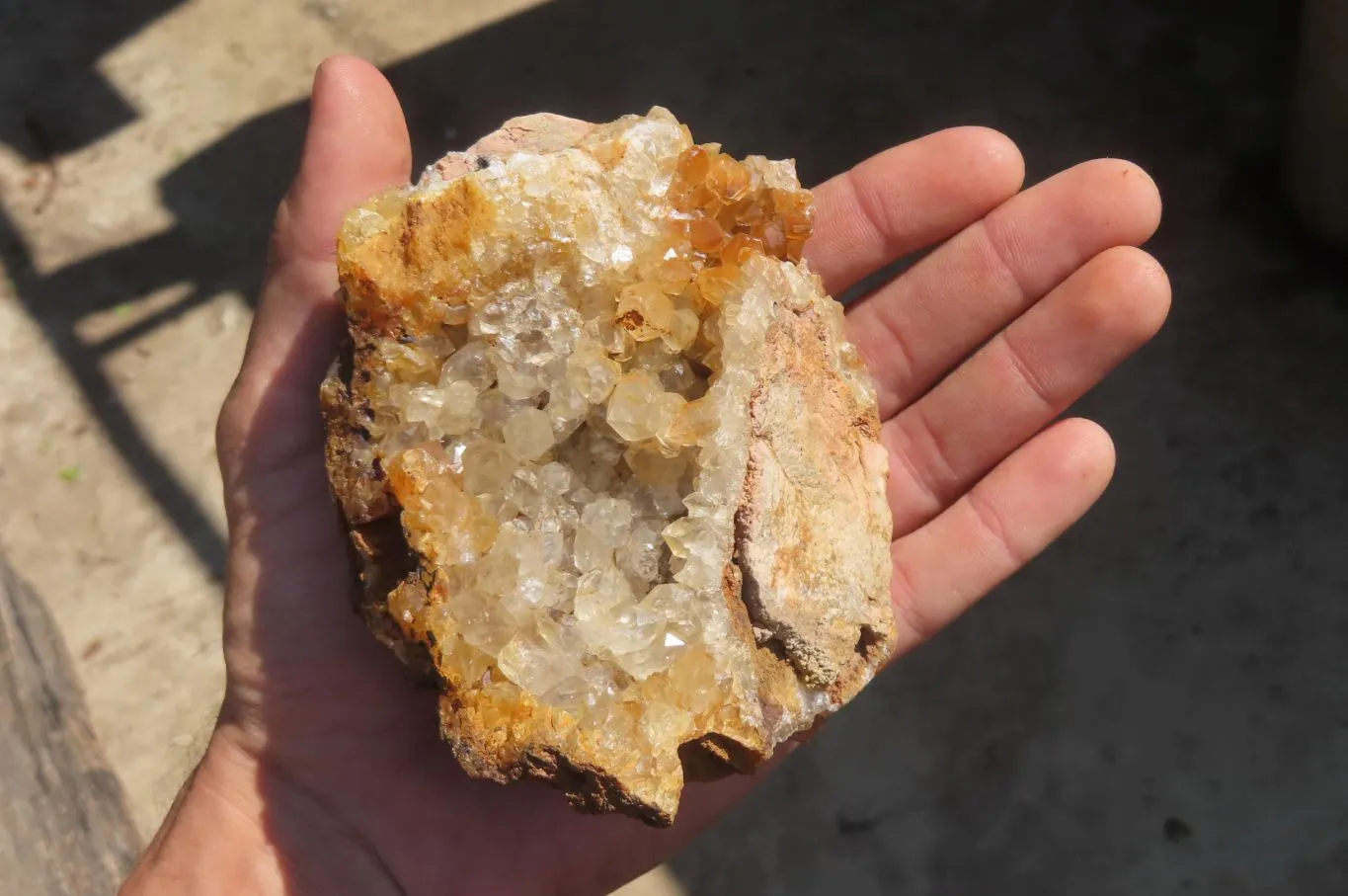 Natural Limonite Quartz Specimens x 5 From Zambia